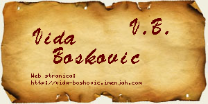 Vida Bošković vizit kartica